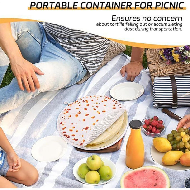Insulated Tortilla Warmer Bag Thermal Storage Container for Pizza Kitchen Buffet - Image 5