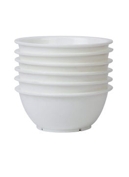 Everbuy Everbuy® Microwave Safe & Unbreakable Round Full Plates with Bowl (Pack of 6 Plates & 6 Bowl Set.- 12 Pieces) - White Color (Made in India)  - Image 5