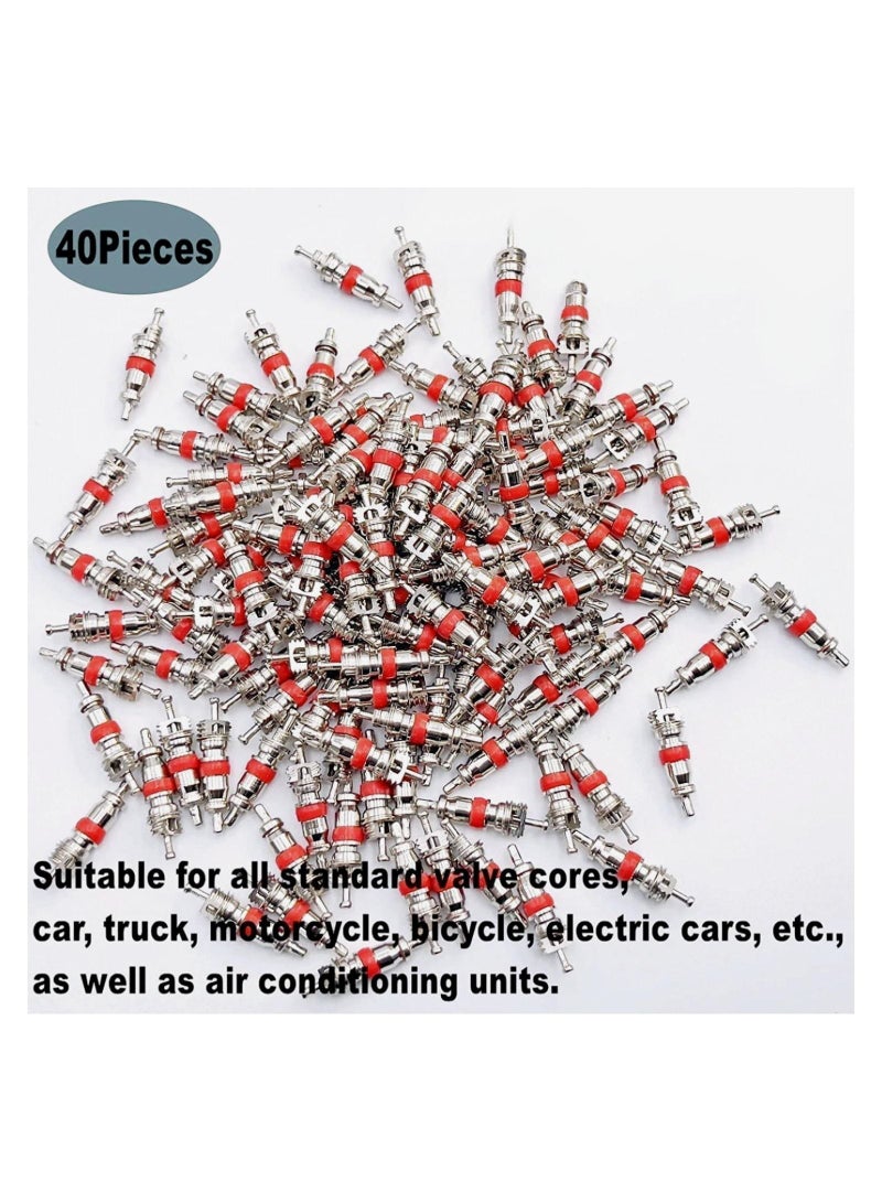 Valve Core Disassembly Kit Contains 40 Valve Cores 20 Valve Caps And 3 Valve Core Wrenches Tyre Repair Tools - Image 5