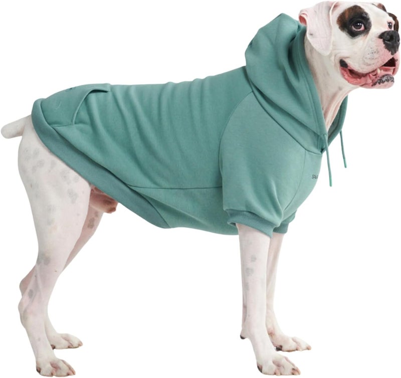Spark Paws Dog Hoodie – Premium Dog Sweater for Small, Medium, and Large Dogs | Warm Outfits for French Bulldogs, Pitbull, Puppy, Winter Jacket Alternative - Teal - 4XL - Image 1