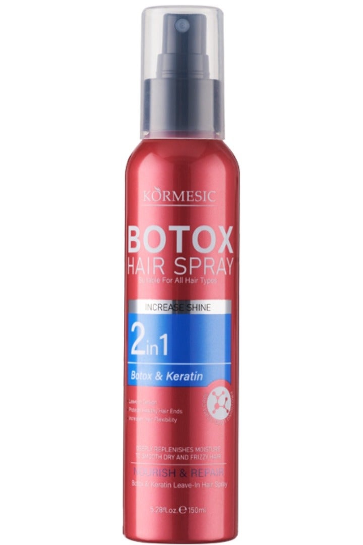 Kormesic Leave In Botox Hair Spray 150ML Deeply Moisturizing Nourishing Repairing 2 in 1 Botox And Keratin Leave-in Hair Spray No Rince Smooth Hair Spray - Image 1