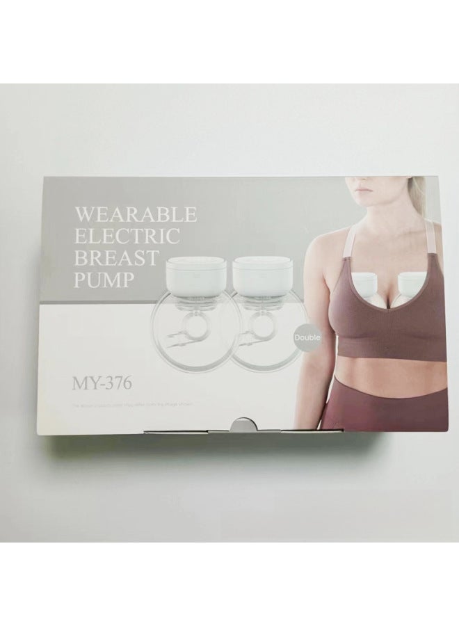مضخة ثدي كهربائية محمولة وارتدائية خالية من اليدين، ثنائية الجانب، أوتوماتيكية، متكاملة وصامتة