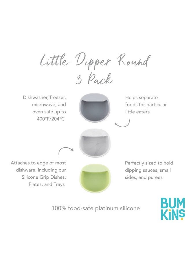 BUMKiNs Bumkins Baby Silicone Little Dippers, Attaches to Bowls, Dishes and Plates, Sauce Cup, Holds Condiments, Dip, Puree, Toppings, Baby Led Weaning, Essential Feeding Supplies, for Babies 6 Months Up - Image 4