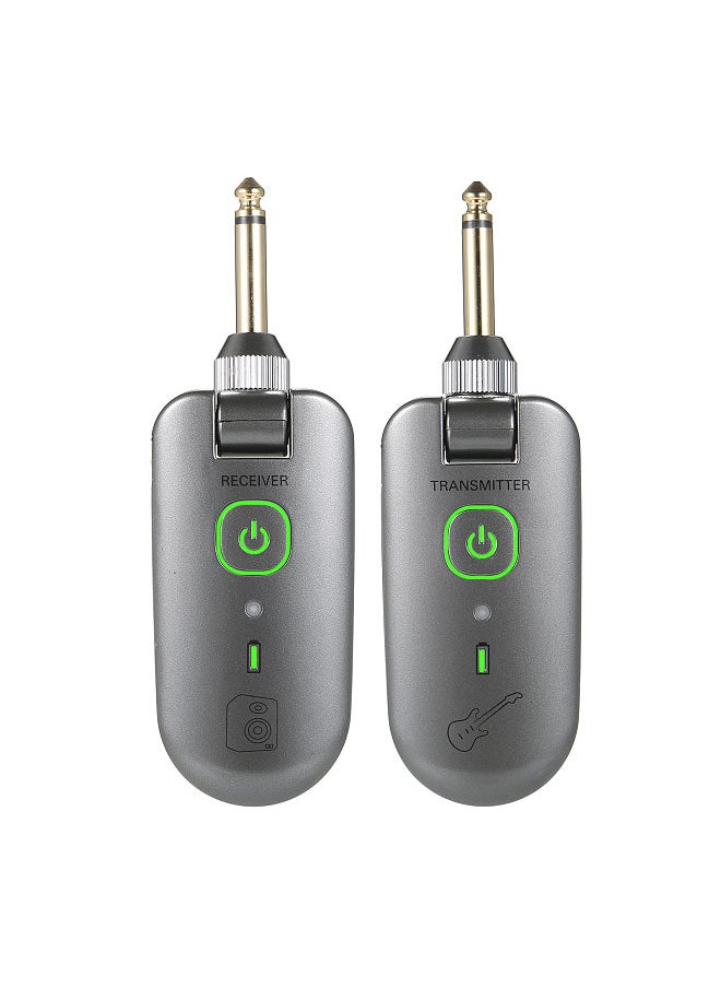 Double - double W3 Portable UHF Wireless Guitar Transmitter and Receiver Set 50M Transmission Range Audio Wireless System Built-in Rechargeable Lithium Battery - Image 1