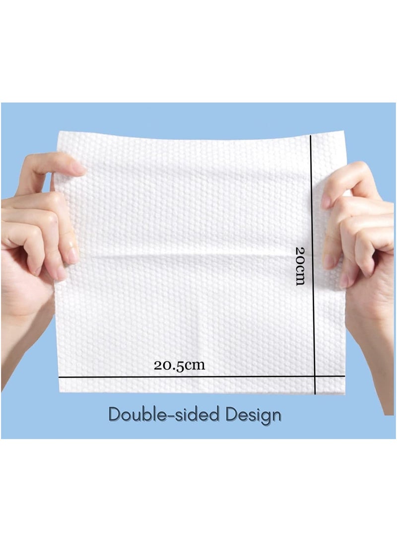 50 Pieces Cotton Tissue, Disposable Absorbable 100% Dry Wipes, Ultra Soft Face Towels, Multi-purpose Cotton Towel Tissue for Skin Care, White - Image 3