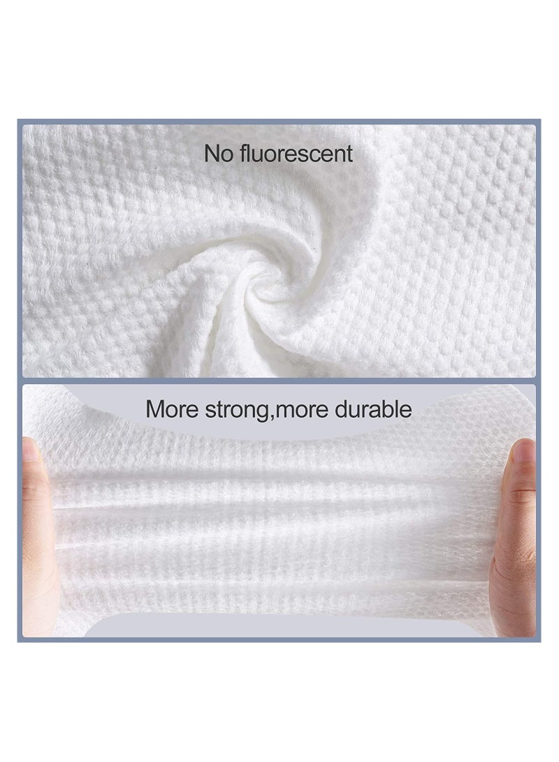 50 Pieces Cotton Tissue, Disposable Absorbable 100% Dry Wipes, Ultra Soft Face Towels, Multi-purpose Cotton Towel Tissue for Skin Care, White - Image 4