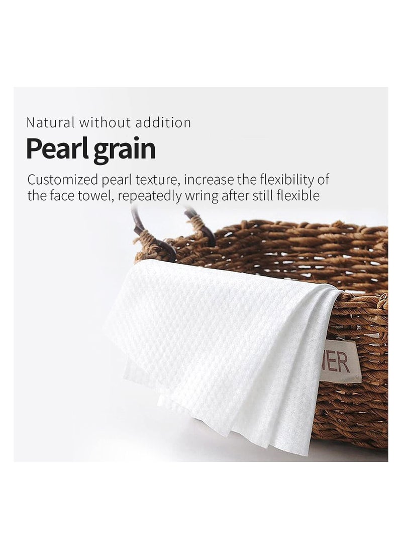 50 Pieces Cotton Tissue, Disposable Absorbable 100% Dry Wipes, Ultra Soft Face Towels, Multi-purpose Cotton Towel Tissue for Skin Care, White - Image 5