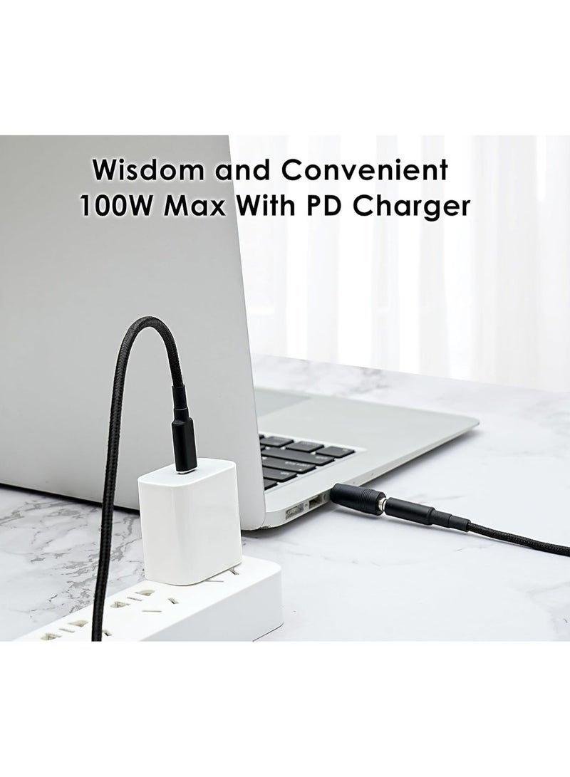 CMGTYYD USB C to DC Adapters 10PCS Power Plug Kit, 100W PD Power Cable & 5.5x2.1mm Round Barrel Jack for Laptop Charging, Compatible with Sony, Toshiba, Samsung, Acer, Asus, Lenovo, Dell, HP - Image 2