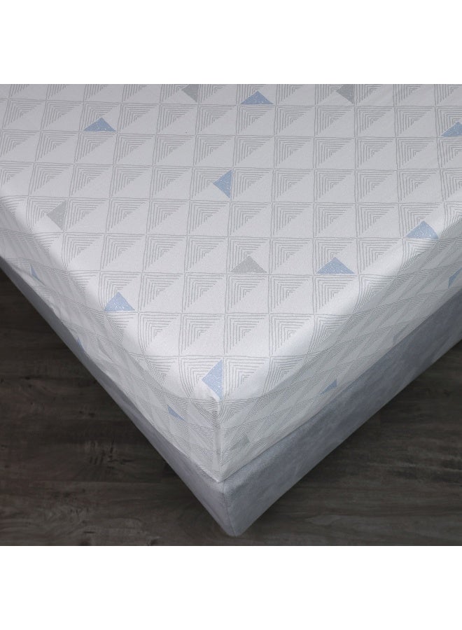 Home Box ملاءة قطنية مطبوعة بكسل بحجم كينج 260 × 240 سم - Image 4