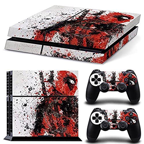 Elton Deadpool Red & White Theme 3M Skin Decal Sticker For PS4 Playstation 4 Console Controller - Image 1