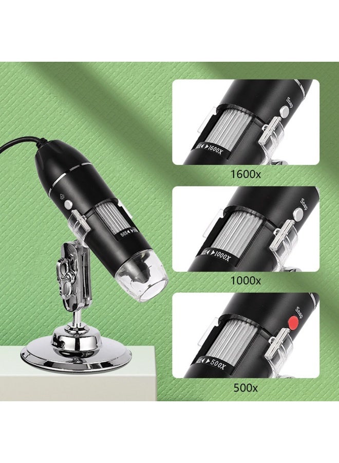 Chabeia 500X-1600X Digital Microscope Camera 3in1，Type-C USB Portable Electronic Microscope For Soldering，LED Magnifier For Cell Phone Repair，Adjustable focal length - Image 4