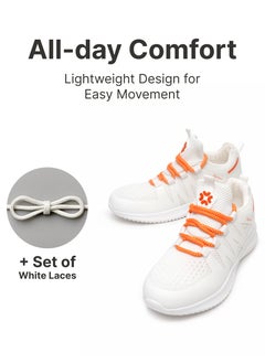 flâneur Flaneur Kids Sneakers - Kids Fashion Footwear for Girls & Boys, Comfortable Shoes for Children, Textile Lining, Natural Leather Insole, Lightweight and Breathable Outdoor Walking Shoes, White  - Image 3