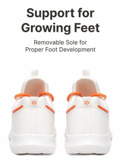 flâneur Flaneur Kids Sneakers - Kids Fashion Footwear for Girls & Boys, Comfortable Shoes for Children, Textile Lining, Natural Leather Insole, Lightweight and Breathable Outdoor Walking Shoes, White  - Image 4