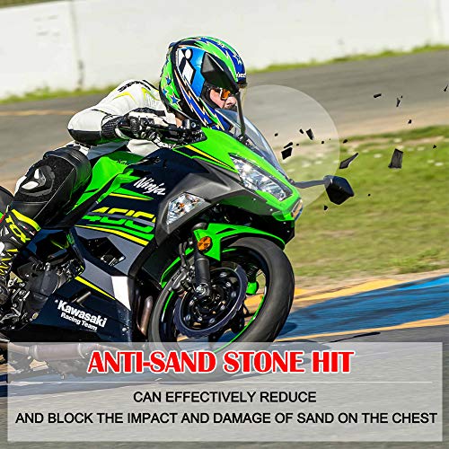 FATExpress Motorcycle Front Fairing Windshield Windscreen Wind Deflector Fly Screen Parebrise Visor Protector Cover for Ka.wasaki Ninja400 Ninja250 Ninja 400 250 2018 2019 2020 2021 2022 2023 (Dark Smoke) - Image 4