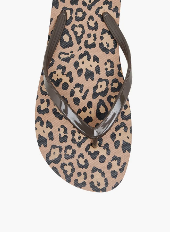 Celeste Women's Animal Print Flip Flops