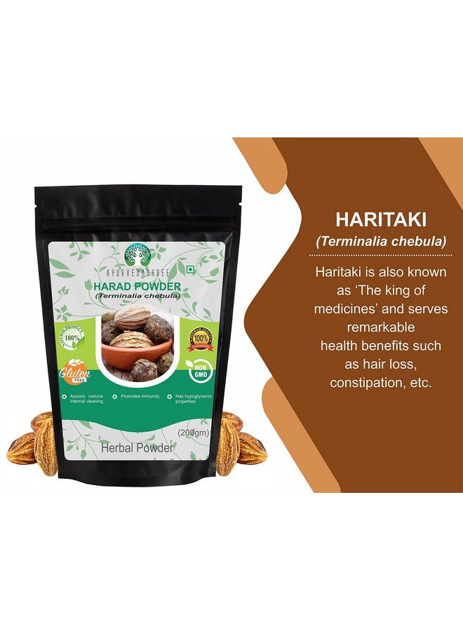 AYURVEDASHREE Haritaki Powder 200 Gm I Terminalia Chebula Powder I an Ayurvedic Herb for Detoxification & Rejuvenation for Vata I Vata Kapha and Pitta BalancerI Non GMO I Gluten Free I GMP Cerfitied - Image 2