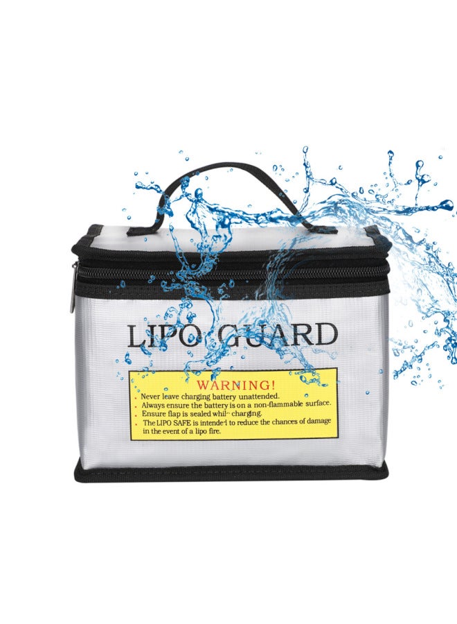 Model Aircraft Lithium Battery Explosion-proof Bag 215x145x165 Multi-functional Three-dimensional Zipper Explosion-proof Flame Retardant Handbag-Color:Black  - Image 3