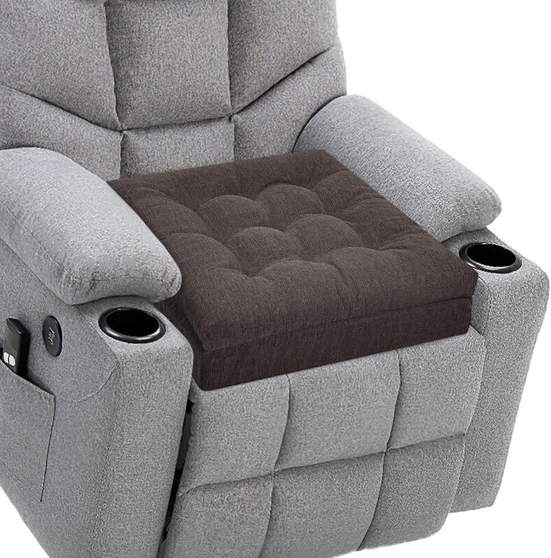 HAVARGO Recliner Cushions for Elderly - 20x20x5 Inch Thick Chair Cushion with Soft Tufted Dual Layer Design in Taupe - Image 1