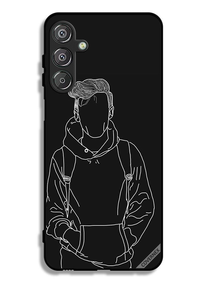 Covernex Samsung Galaxy F36 Protective Case Cover Sketch Of Jacket Boy - Image 1