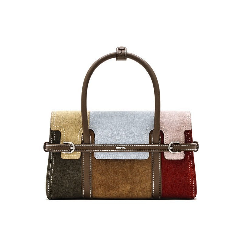 Color Block Small Square Shoulder Bag - Image 1