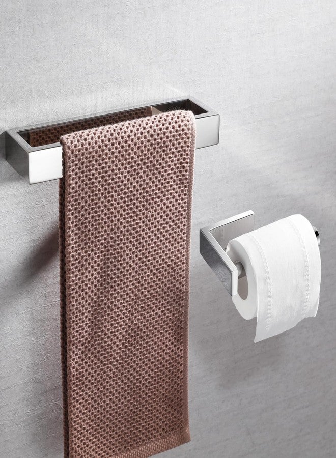 Miyili 2-Piece Bathroom Hardware Set - Toilet Paper Holder and Towel Ring, SUS 304 Stainless Steel Bath Accessories Set, Polished - Image 4
