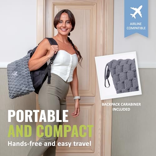 BOACAY Packable Travel Blanket for Airplane, Car - Compact Office Blanket - Portable Pillow for Adults, Kids with Case, Luggage Sleeve, Backpack Clip - Image 2