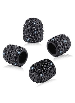 Y&D Tire Valve Stem Caps, Sarkling Handmade Crystal Rhinestone Universal Car Caps Chrome  - Image 1