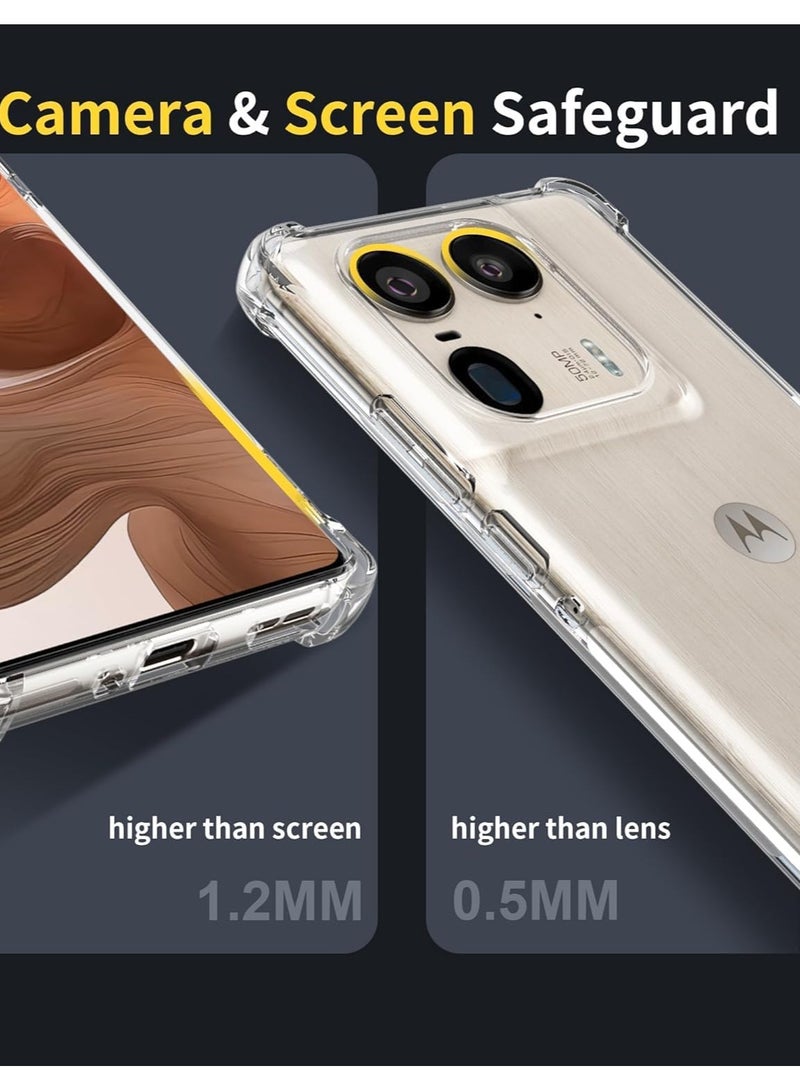 General Case Compatible with Motorola Edge 50 Ultra 5G, Clear Transparent Case with Reinforced Corners Protection Bumper Slim Fit Shockproof Flexible TPU Case for Moto Edge 50 Ultra  - Image 5