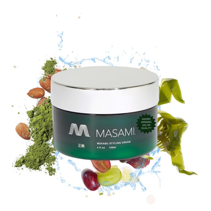 MASAMI Mekabu Hydrating Styling Cream  Sulfate Free  Paraben Free  Phthalate Free  Vegan  Cruelty Free  Salon Qualty  All Hair Types  Textures  Curl Defining