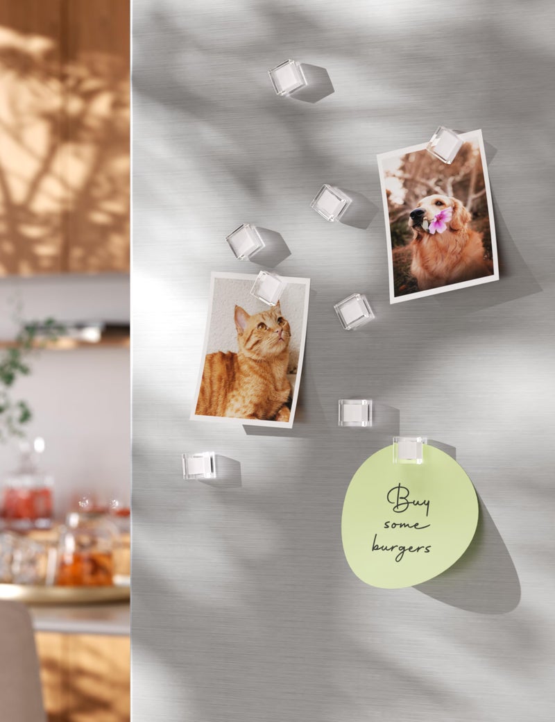 Mymazn Fridge Magnets Glass Refrigerator Magnets Clear Magnets for Decorative Kitchen Office (48 Pack) - Image 4