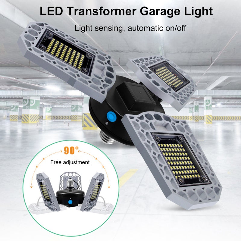 Folding Triple Leaf Led Industrial Light High Power Light Sensitive Waterproof Indoor E27 Industrial Lighting Garage Lights - Image 2