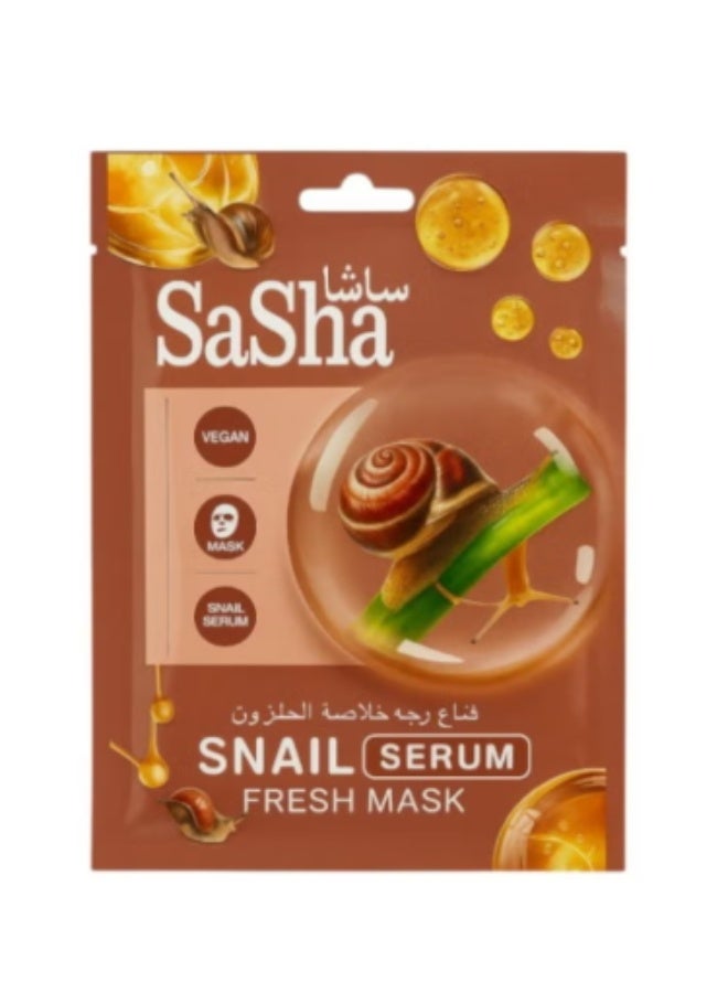 ساشا 6 قطع من قناع وجه بخلاصة الحلزون - Image 1