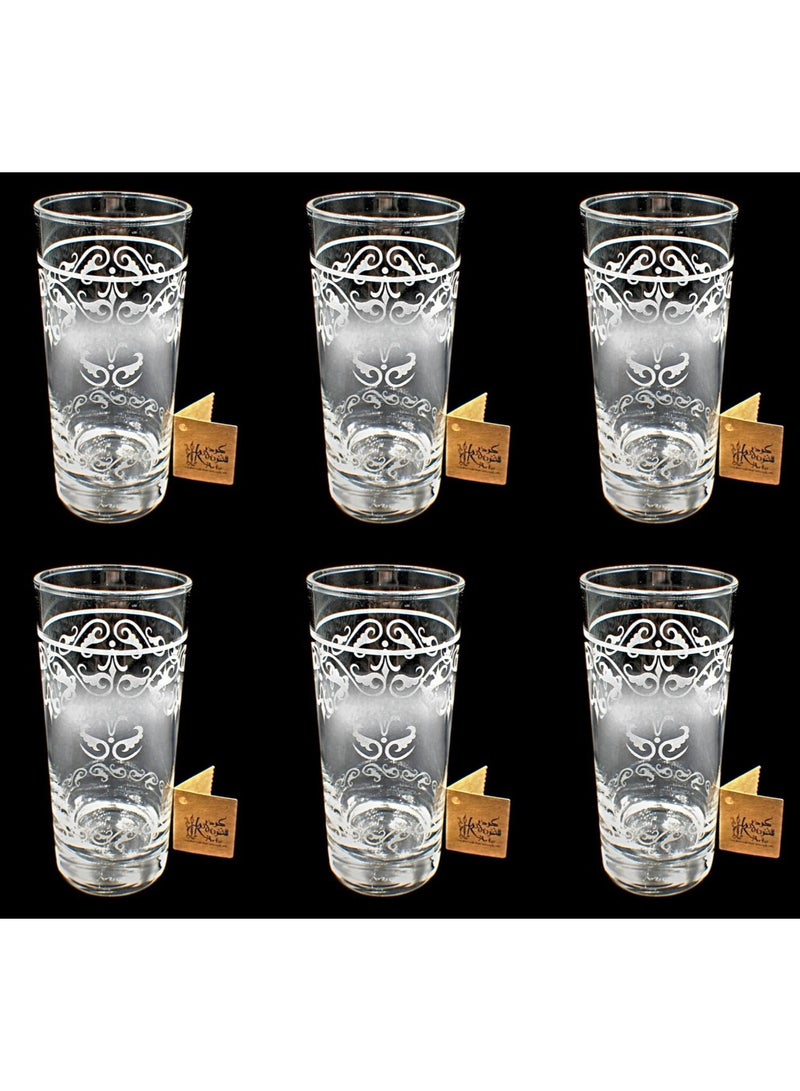 KuduArts Tumblers glass cups for water juice 6 pieces - Image 1
