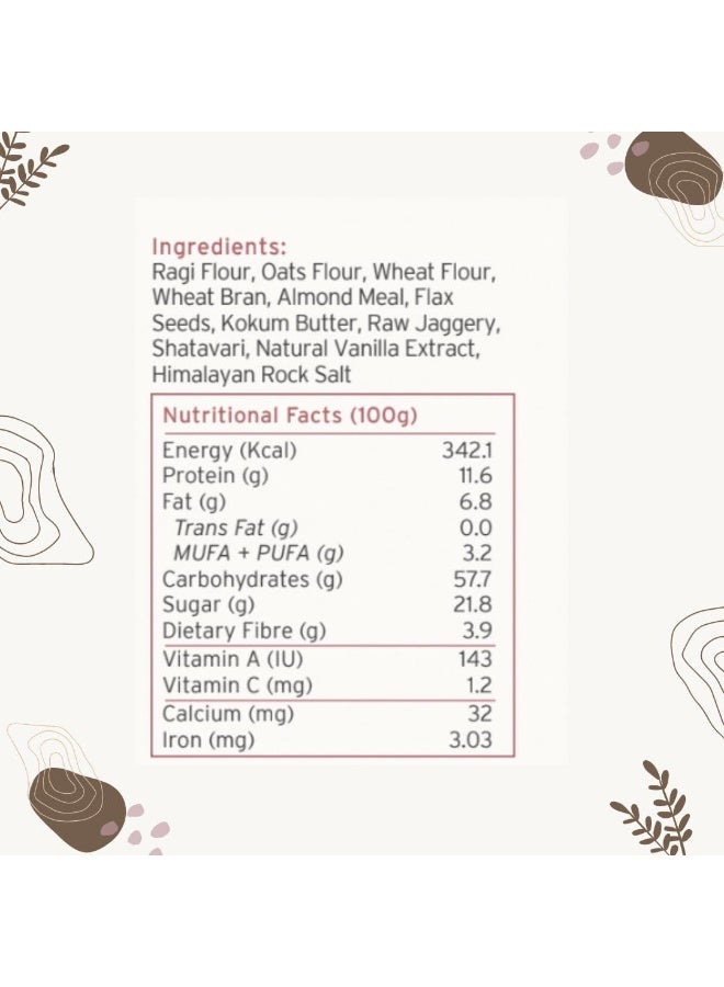 MOS Lactation Cookies, 300Grams | Wheat| Vegan | Vanilla Healthy Snacks For New Mom'S & Pregnant Women |Healthy Pregnancy Cookies | 100% Natural Ingredients | Preservatives Free - Image 2