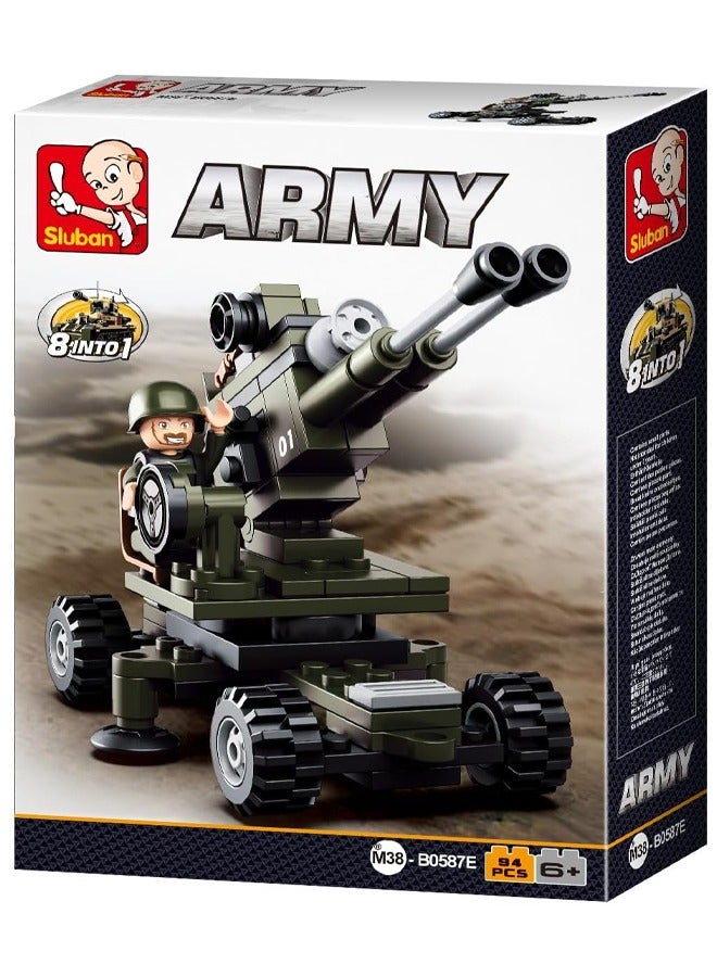 Sluban Army Series - Artillery Building Blocks 94 PCS - Image 1