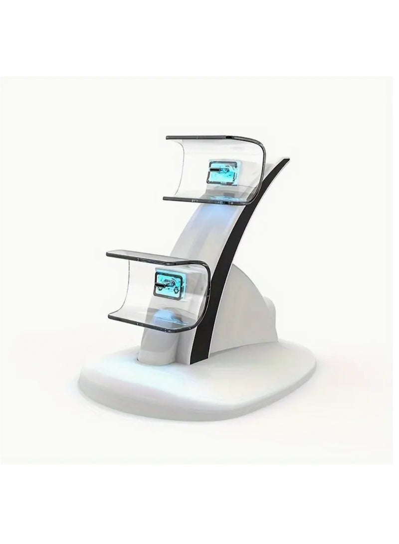 PS5 charger | Dual charging dock | PlayStation 5 accessories | Controller organizer | Gaming setup décor | Fast charging | PS5 charging base | Safe charging | Controller stand | Gaming station - Image 3