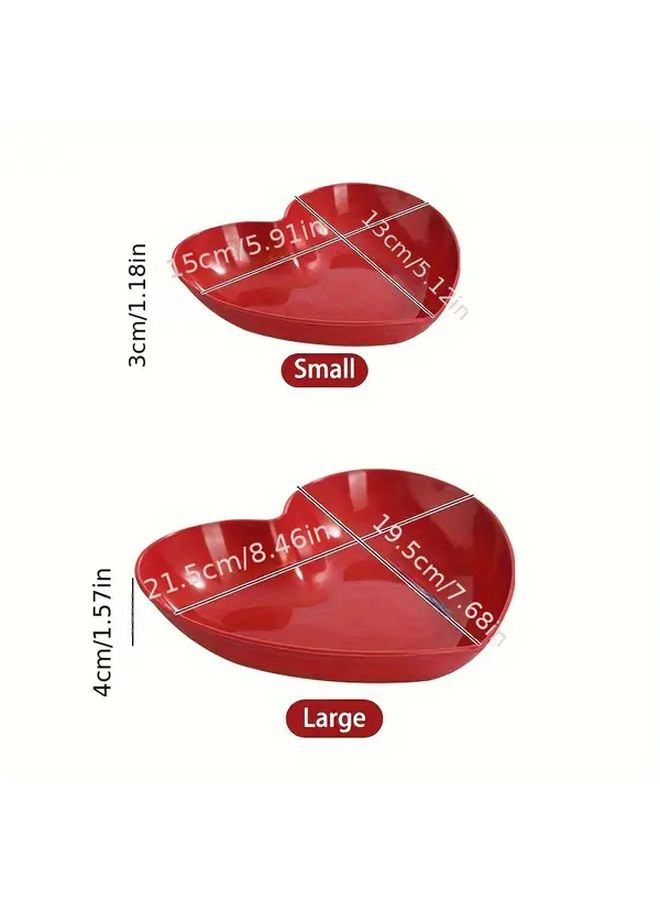 1Pc Heart Shaped Serving Set for Romantic Dinner Plates Bowls - Image 3