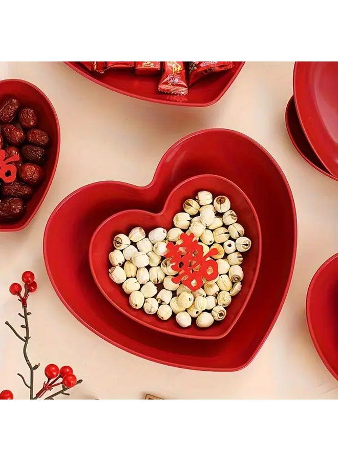 1Pc Heart Shaped Serving Set for Romantic Dinner Plates Bowls - Image 1