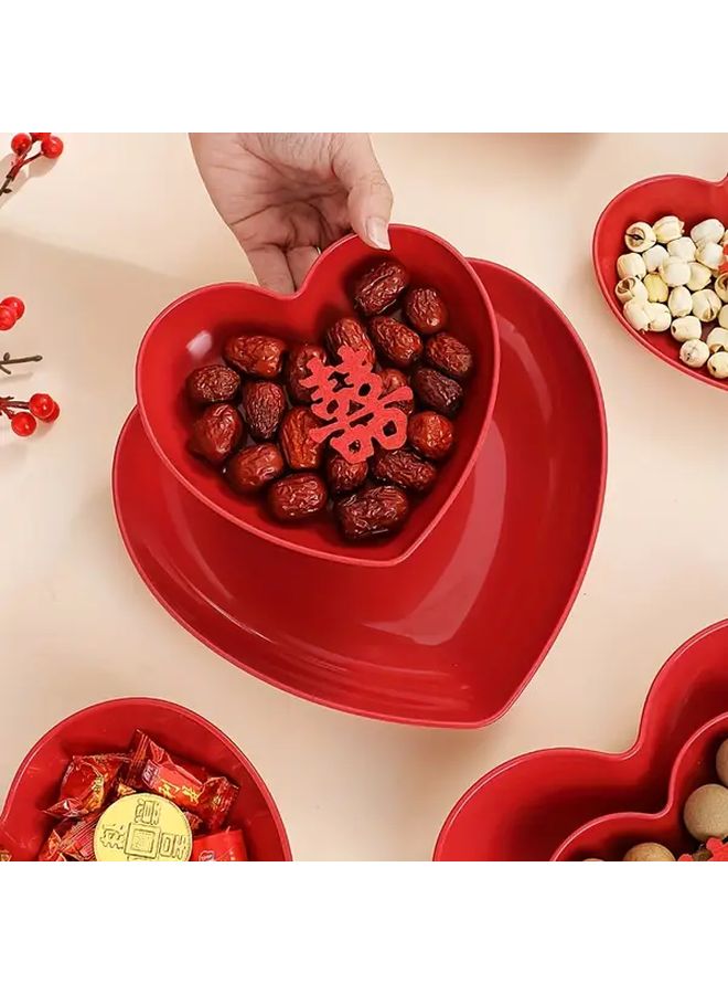 1Pc Heart Shaped Serving Set for Romantic Dinner Plates Bowls - Image 2