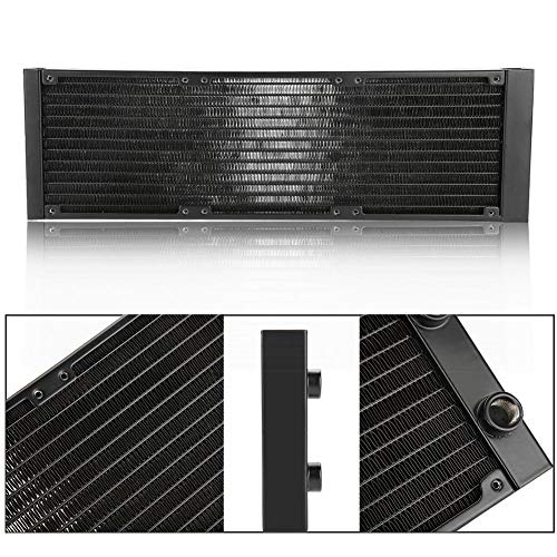 Zunate 12 Pipe Heat Exchanger Radiator, Liquid Cooler with Water Separator, G1/4Thread Copper Fin Water Cooler Tube for PC CPU Water Cool System Computer(360mm) - Image 5