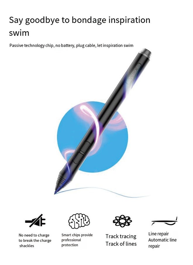 Veikk - Drawing Tablet VEIKK A50 Graphics Pen Tablet 10x6 inch Active Area,with Smart Gesture Touch and 8 Express Keys,8192 Levels Battery Free Pen,Support Tilt Function Work for MAC Wins and Android/Linux - Image 1