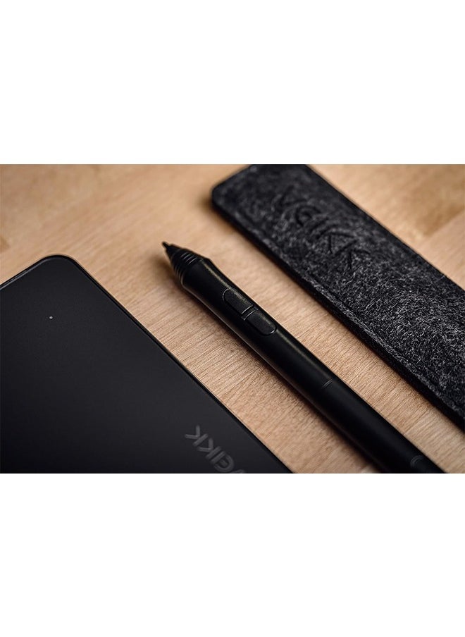 Veikk - Drawing Tablet VEIKK A50 Graphics Pen Tablet 10x6 inch Active Area,with Smart Gesture Touch and 8 Express Keys,8192 Levels Battery Free Pen,Support Tilt Function Work for MAC Wins and Android/Linux - Image 1