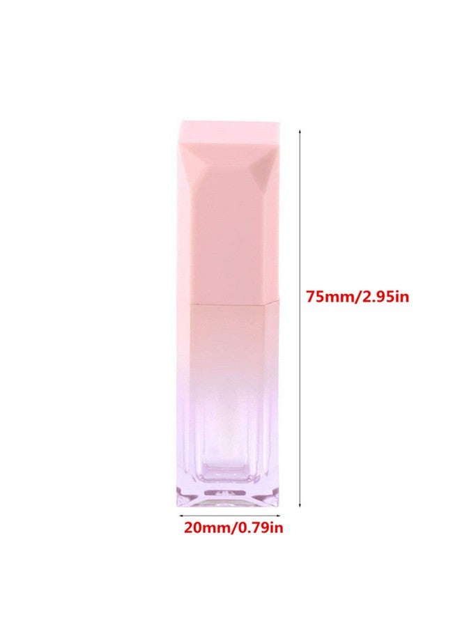 Healthcom 10 Packs 5Ml Gradient Pink Lip Gloss Tubes Vials Empty Refillable Lip Balm Bottles Container Lip Glaze Tube With Wand Lip Oil Pipe Vials Diy Makeup Lipstick Tubes Holder Cosmetic Pot For Women Girl  - Image 3