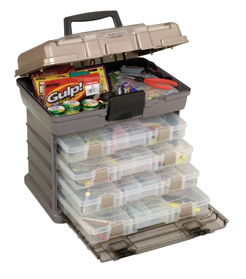 Plano Guide Series StowAway 4-By Rack System Tackle Box, Holds 4 3700 Utility Tackle Boxes, Quick-Access Top Storage with DuraView Lid, Durable Construction, Flexible, Adaptable Fishing Box - Image 2