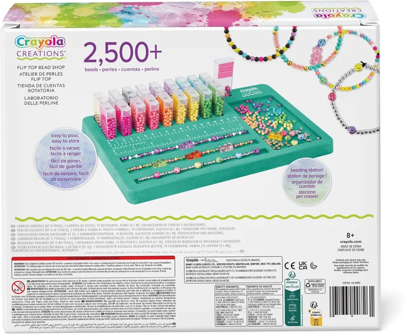 Crayola Crayola Creations Bead Laboratory Set – 2500-Piece Jewelry Making Kit for Girls | DIY Bracelet & Necklace Craft Set, Creative Gift for Kids Ages 8+