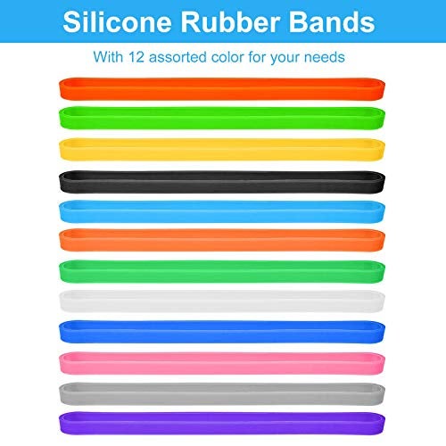 Coopay 36 Pieces Silicone Rubber Bands Colorful Elastic Bands Elastic Rubber Wrapping Bands for Books, Art, Exercise, Crab Traps, Cooking, Wrapping, Heat, Cold, UV, Chemical Resistant (8 inch) - Image 2