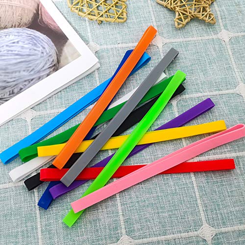 Coopay 36 Pieces Silicone Rubber Bands Colorful Elastic Bands Elastic Rubber Wrapping Bands for Books, Art, Exercise, Crab Traps, Cooking, Wrapping, Heat, Cold, UV, Chemical Resistant (8 inch) - Image 4