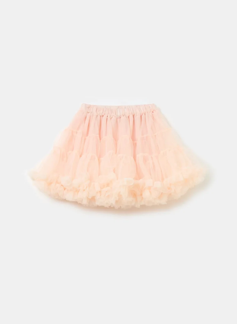 او في اس Flounced tulle skirt