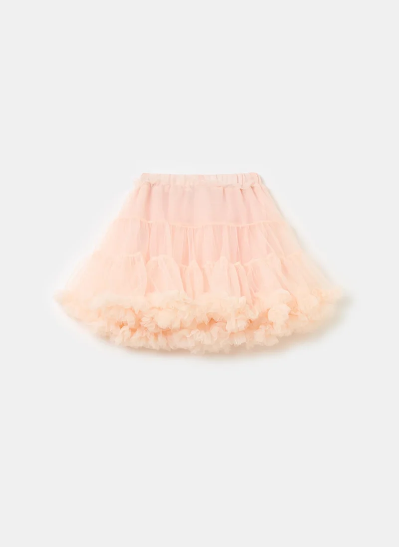 او في اس Flounced tulle skirt
