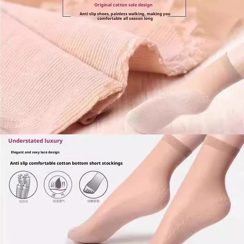 Women's Crystal Invisible Seamless Ultra-Thin Non-Slip Socks - Image 4